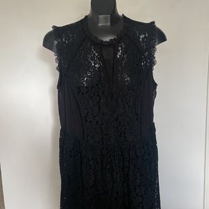 Black lace cocktail dress